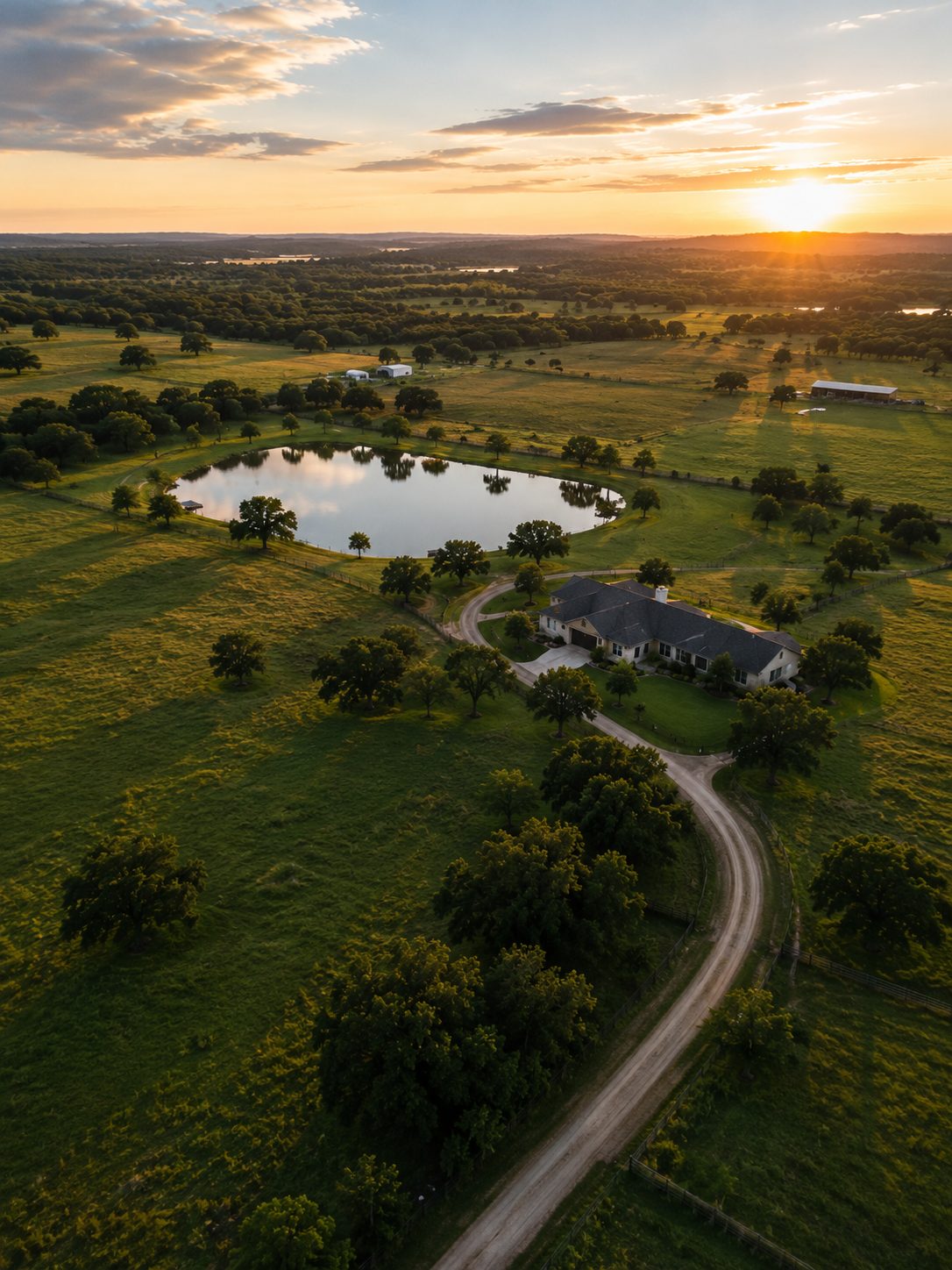 Aerial land and ranch survey