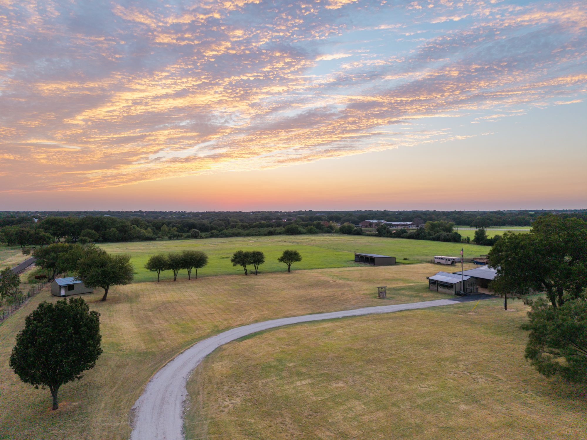 Country estate, golden hour
