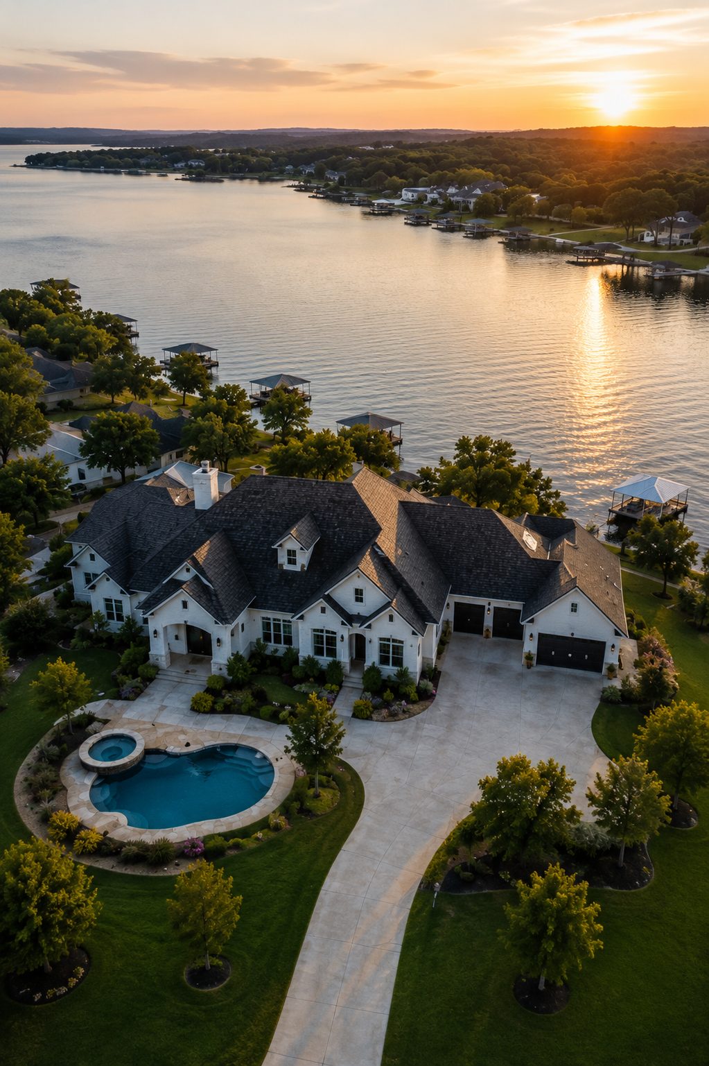 Aerial real estate photography