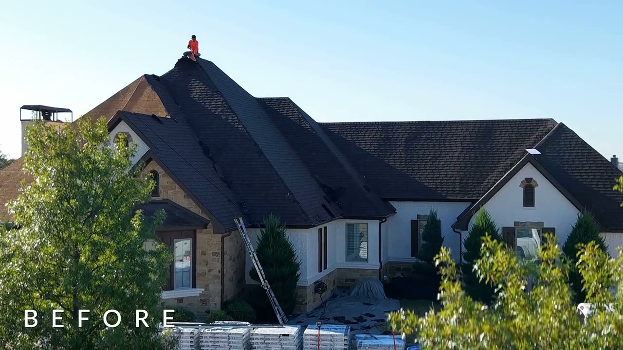 Roof, before & after
